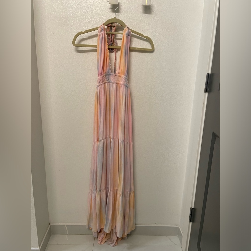 Boho Me Maxi Dress Small Pink Ombré